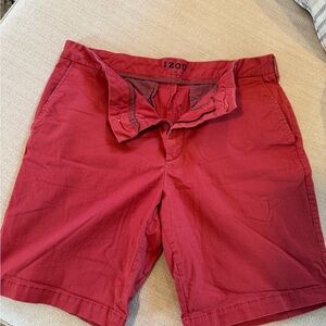 Izod Red Flat Front Shorts